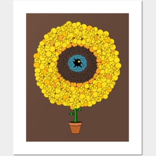 Sunflower Abstract Posters and Art